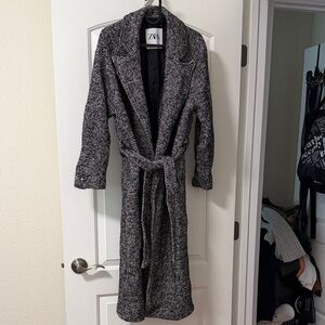 Zara Women's Herringbone Trench Coat